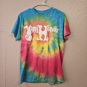 Jimi Hendrix Tie Dye T-Shirt Adult Medium Graphic Tee Psychedelic Rock Band U759